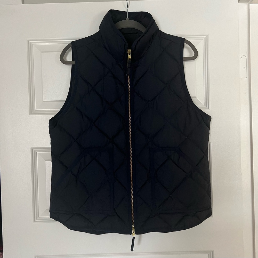J. Crew Navy Blue Quilted Puffer Vest